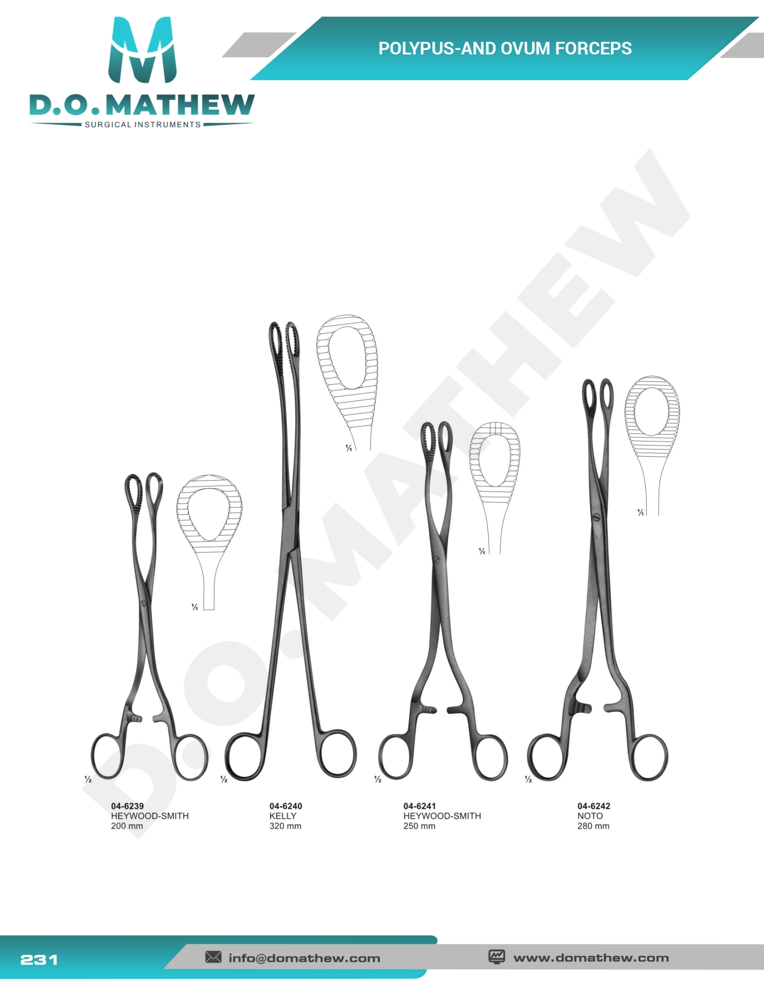 Utrine Dilators, Probes, Forceps, Myoma Instruments